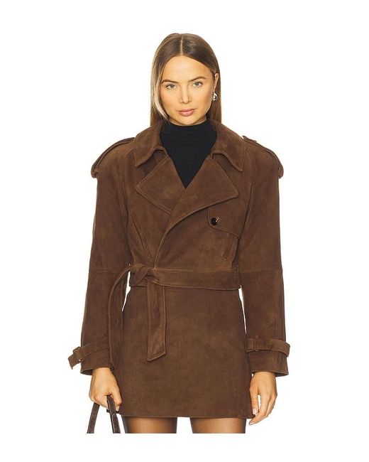 Susanna Chow Brown Natasha Suede Jacket