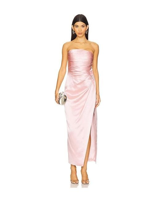 Nana Jacqueline White Emilia Satin Dress