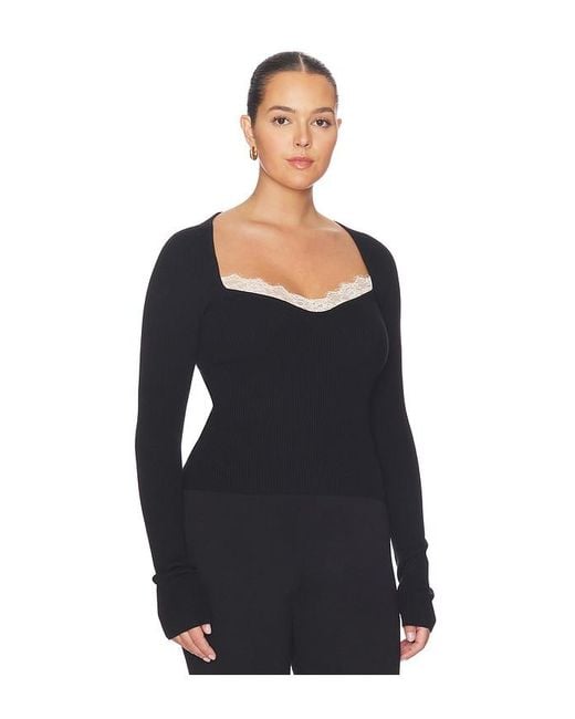 L'academie Black Eugene Long Sleeve Top