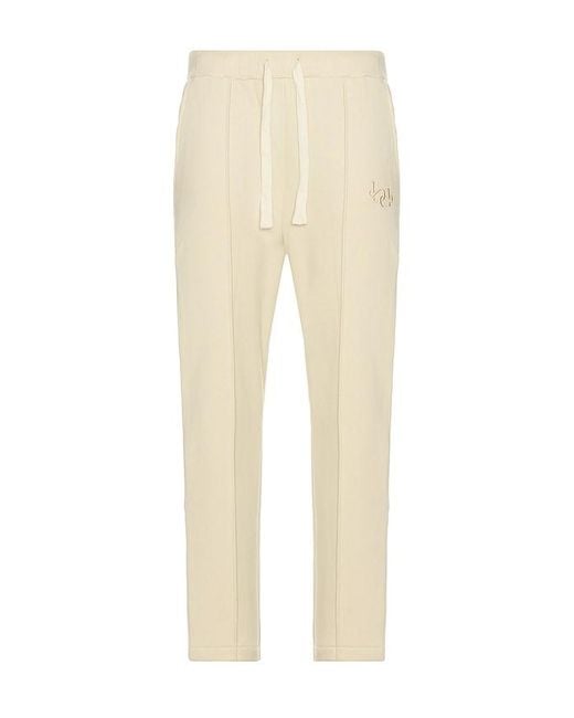 BOUND Natural Straight Leg Pleat Joggers for men
