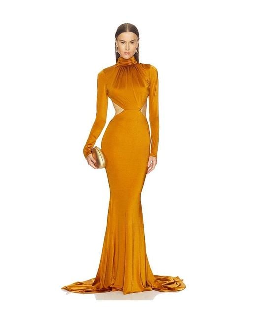 Michael Costello Metallic X Revolve Salima Gown
