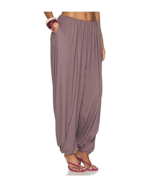 Line & Dot Purple Diane Draped Knit Pants