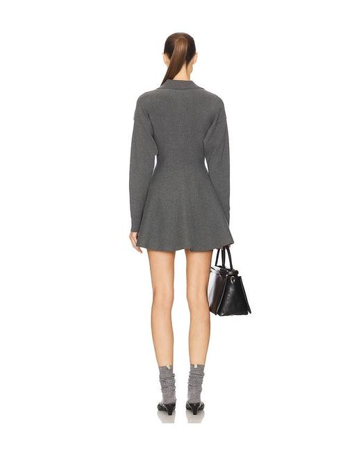 Helsa Black Saffron Mini Knit Dress