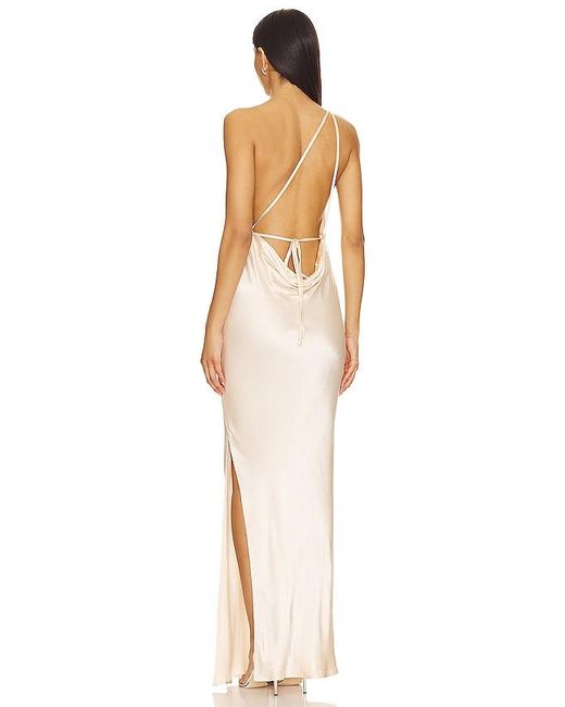 SNDY'S White Johanna Cowl Neck Maxi Dress