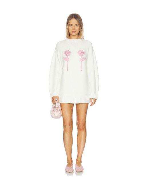 MAJORELLE White Vienna Rosette Mini Dress