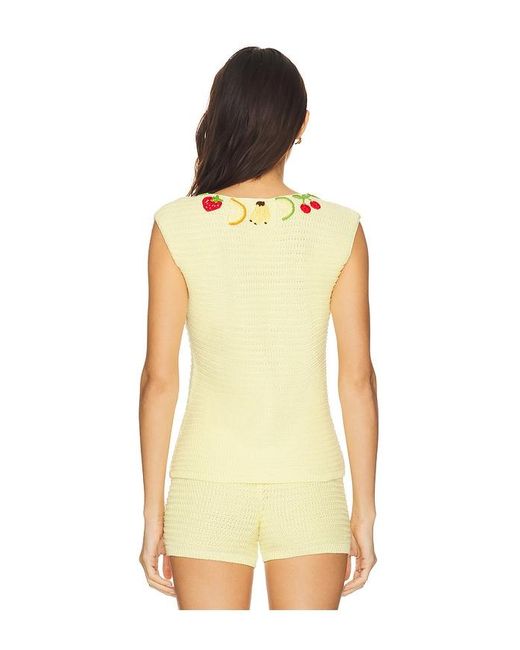 CAPITTANA Yellow Sasha Top
