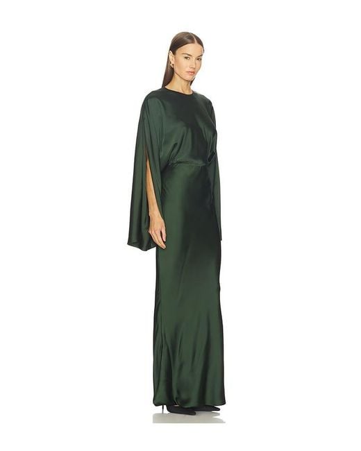 Norma Kamali Green Reverse Obie Gown