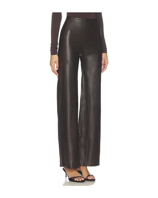 Commando Black Faux Leather Wide Leg Pant