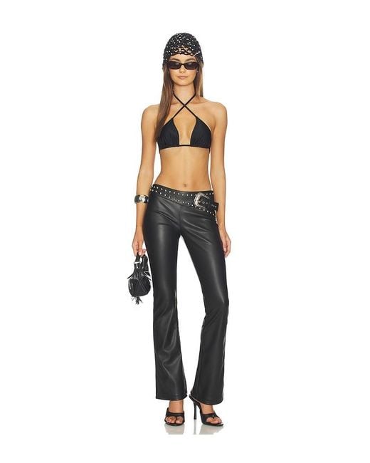 superdown Blue Melisa Faux Leather Pant
