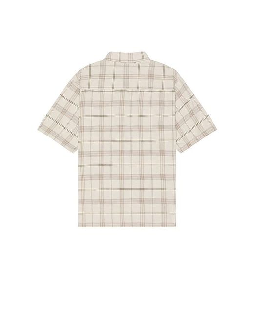 Norse Projects White Ivan Relaxed Textured Check Short Sleeve Shirt for men