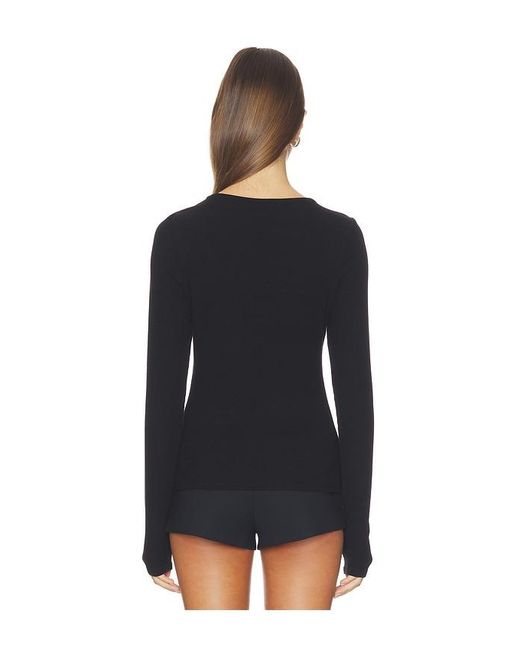 FAVORITE DAUGHTER Black The Good Luck Long Sleeve Top