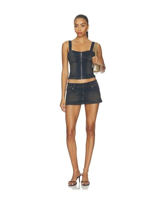 A.Brand Blue 00 Mini Skirt