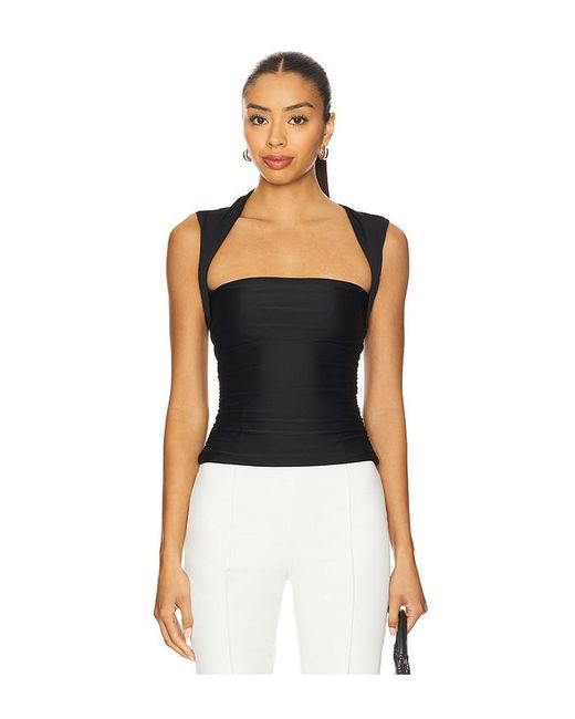 Amanda Uprichard Black X Revolve Short Sleeve Momo Top