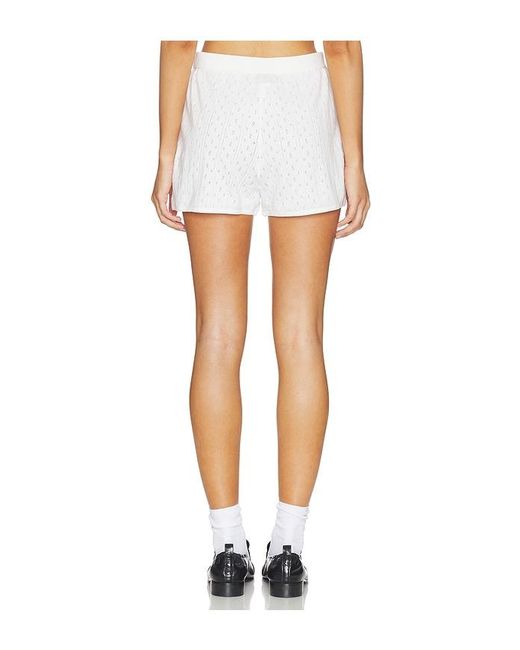 Soft Goat White Pointelle Shorts