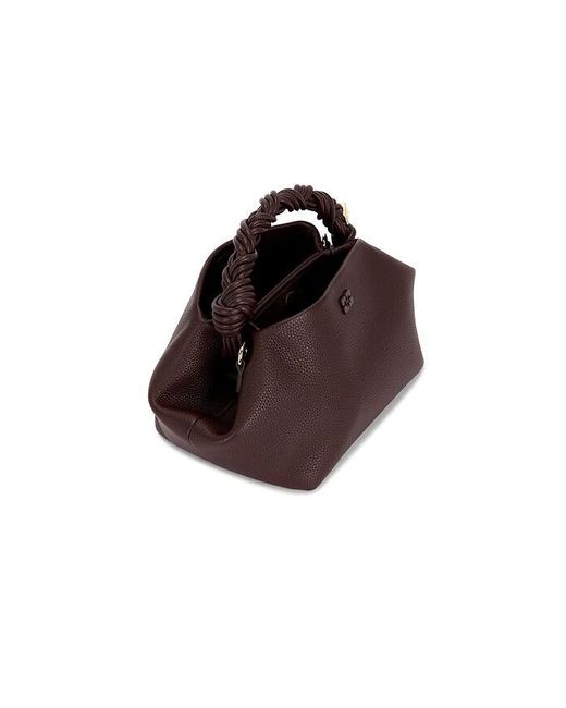 Ganni Brown Small Grained Bou Bag