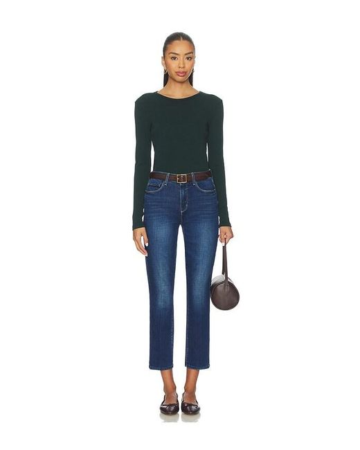 Bobi Blue Crewneck Long Sleeve Tee