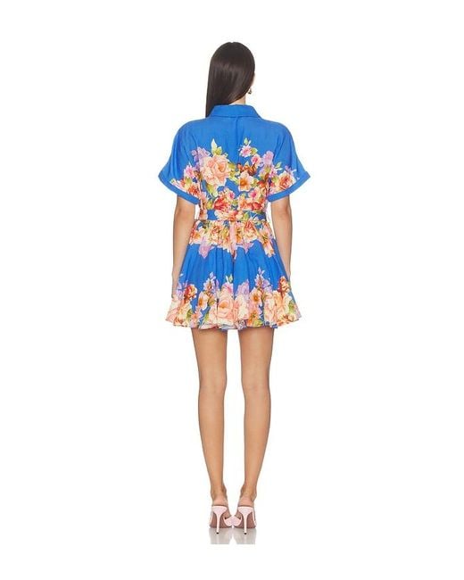 Hemant & Nandita Blue Short Dress With Buckle Belt