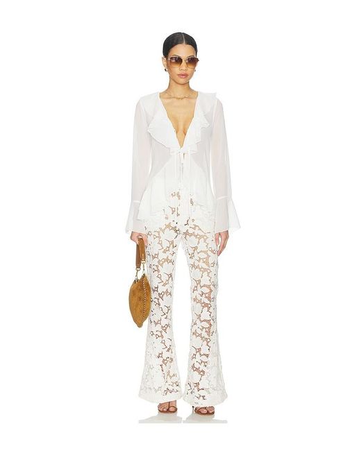 Tularosa White Alino Flare Pant