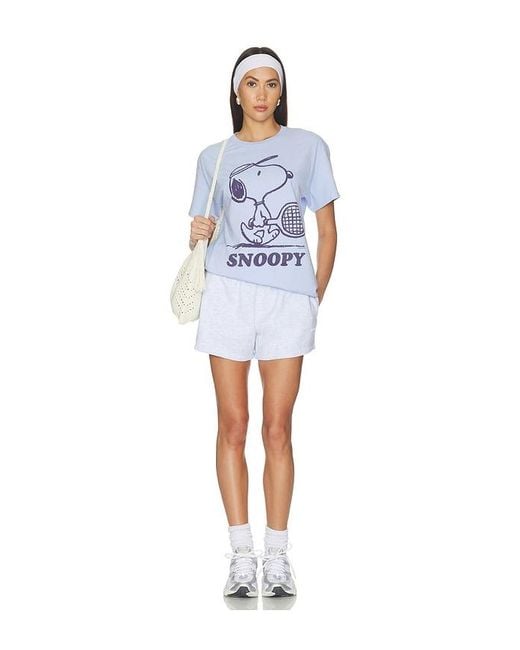Junk Food White Snoopy Tennis Tee