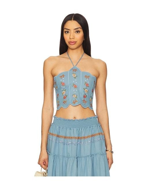 Agua Bendita Blue X Revolve Serenity Crop Top