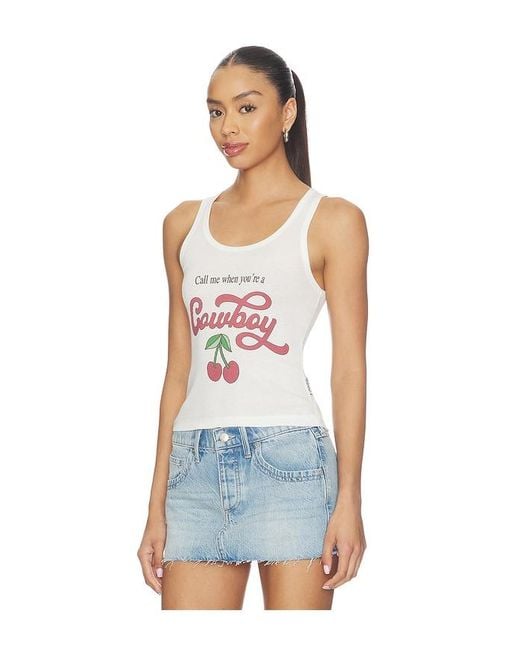 The Laundry Room Blue Call Me Cowboy Rib Tank Top