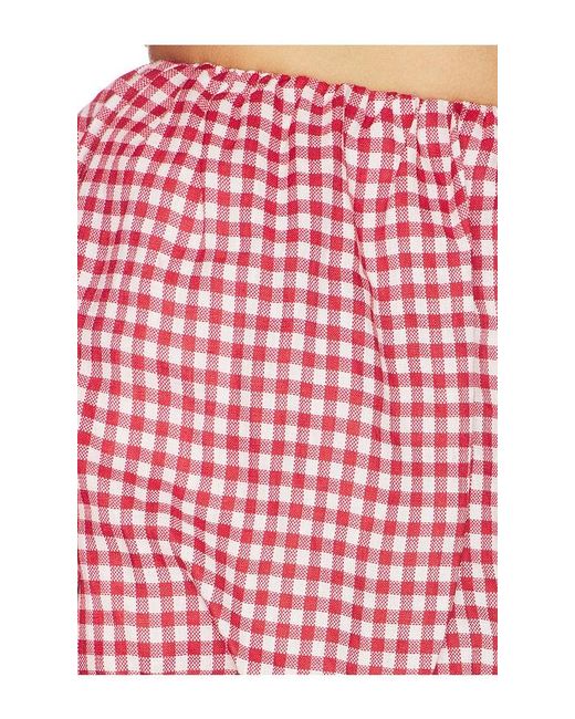 AEXAE Pink Linen Balloon Short