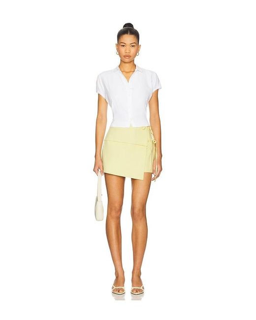 MINKPINK Yellow Izzy Tie Wrap Skort