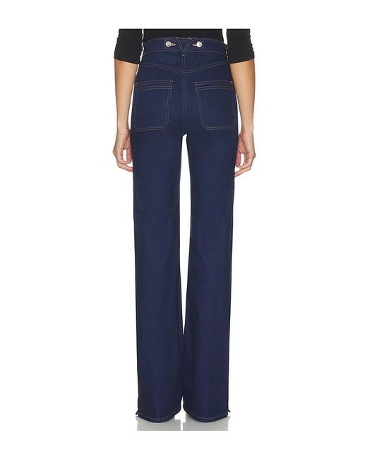 Veronica Beard Blue Crosbie High Rise Wide Leg Jeans