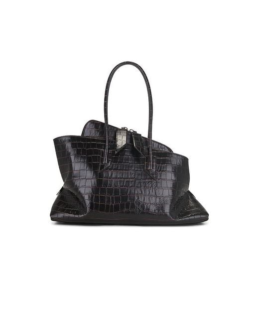 The Attico Black La Passeggiata Top Handle Bag