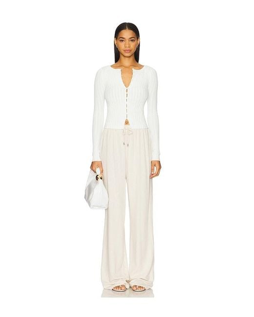 ALL THE WAYS White Beth Drawstring Pant