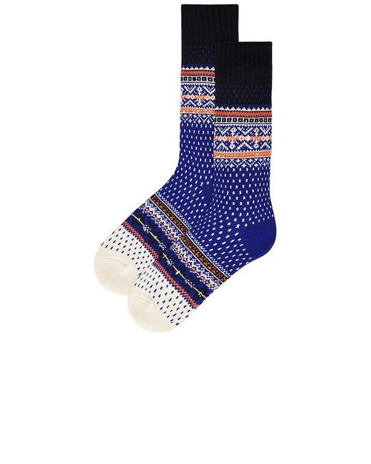 Beams Plus Blue Nordic Socks for men