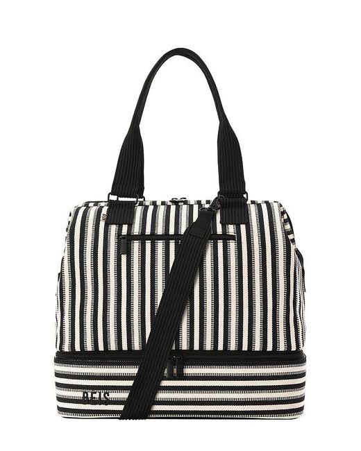 BEIS Black The Summer Stripe Mini Weekend Bag