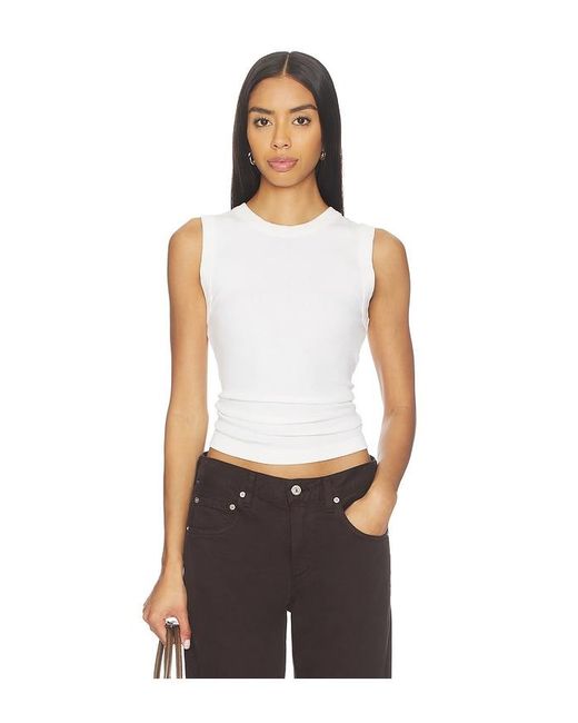 Free People White Murphy Tank