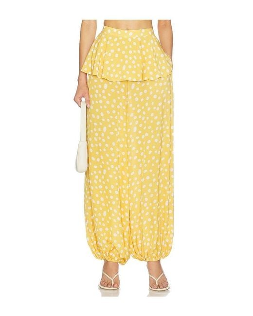Adriana Degreas Yellow X Revolve Peplum Pant