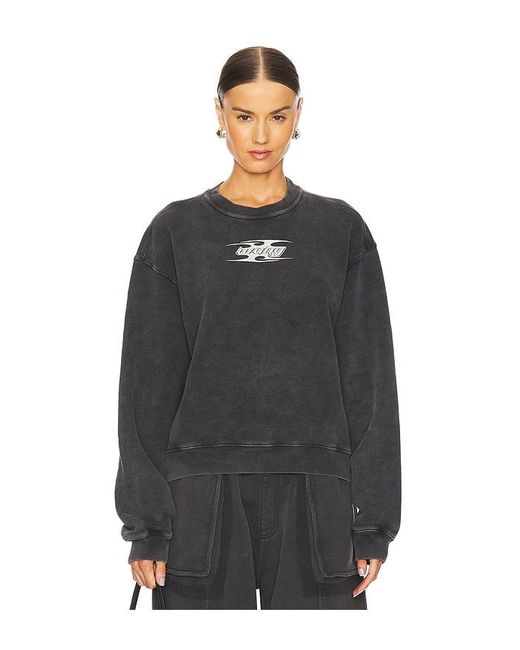 Alexander Wang Black Crew Neck Sweatshirt With Blade Logo