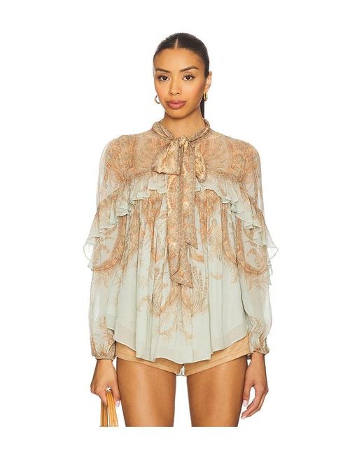 Zimmermann Flutter Blouse Multicolor