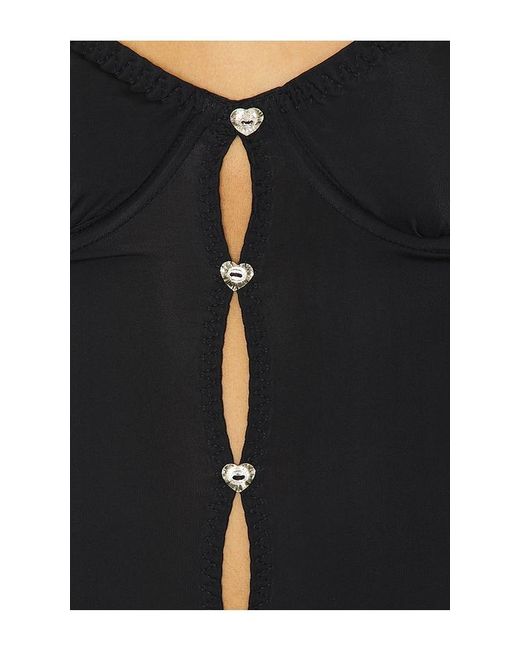 POSTER GIRL Black Sheer Gloss Romper