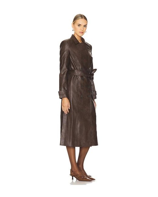 Abrigo En Color Chocolate Talla En Bardot de color Brown