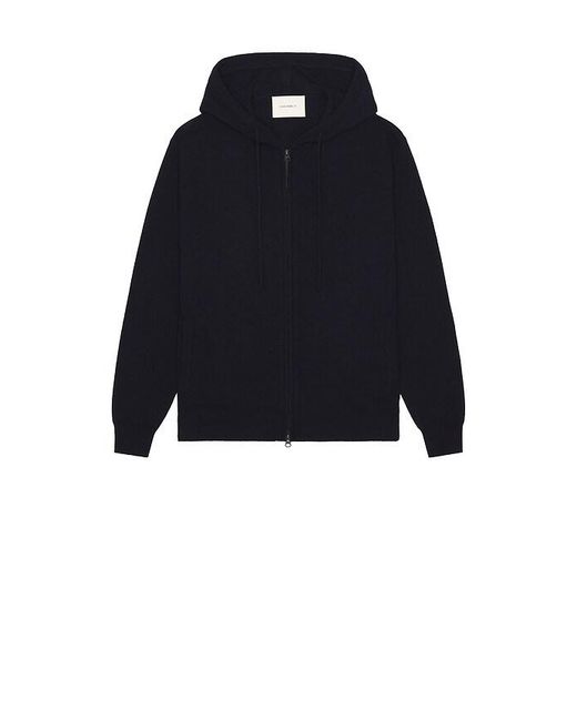 Lisa Yang Black Emerson Hooded Zip Sweater for men