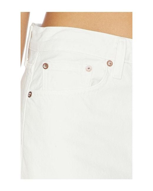 Agolde White Arc Loose Wide Crop Jeans