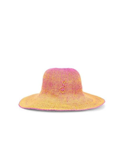Ruslan Baginskiy Pink Monogram Embellished Bucket Hat