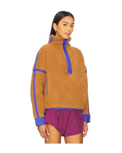 Free People Purple X Fp Movement Mountain High 1/2 Zip Jacket