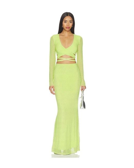 AFRM Green Tegan Skirt