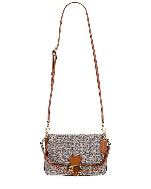 COACH Signature teri shoulder bag with chain strap, Brown Women's Shoulder  Bag