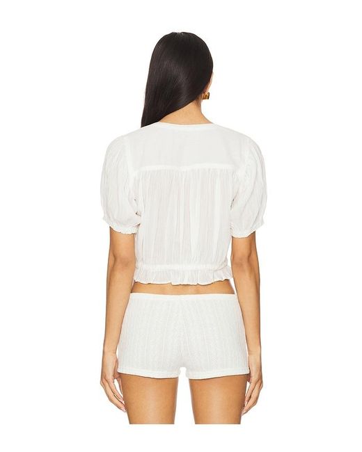 Free People White X We The Free Little Cloud Shirt