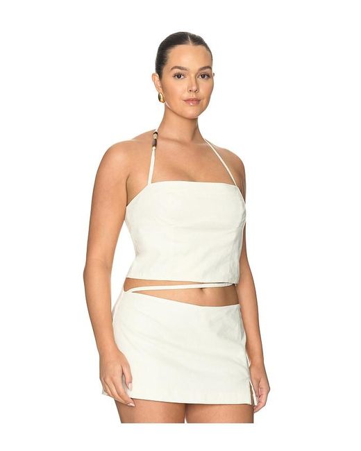 L'academie White 'Academie Kora Linen Top