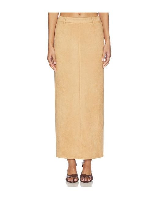 ALL THE WAYS White Bailey Faux Suede Skirt
