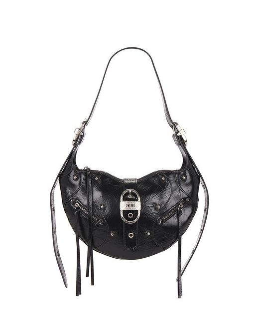 JW PEI Black Tessa Crushed Shoulder Bag