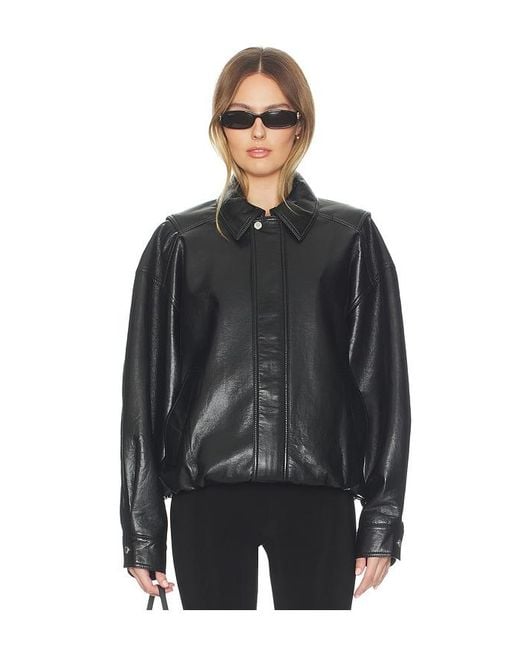 Agolde Black Aston Bomber Jacket