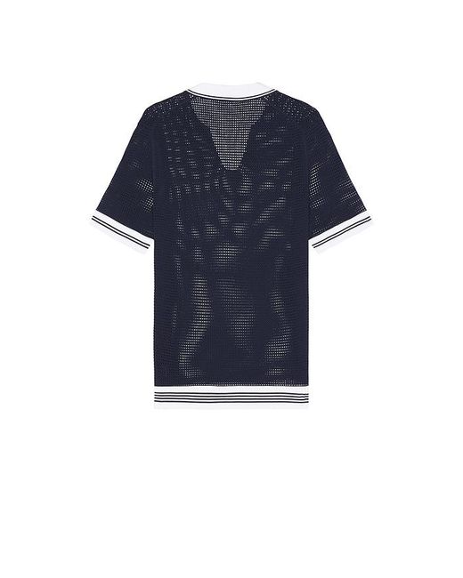 メンズ Onia Mesh Knit Polo Blue